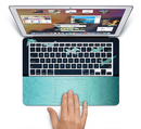 The Abstract Swirled Two Toned Green with Birds Skin Set for the Apple MacBook Air 11"