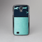 The Abstract Swirled Two Toned Green with Birds Skin-Sert Case for the Samsung Galaxy S4