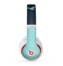 The Abstract Swirled Two Toned Green with Birds Skin for the Beats by Dre Studio (2013+ Version) Headphones