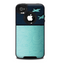 The Abstract Swirled Two Toned Green with Birds Skin for the iPhone 4-4s OtterBox Commuter Case