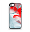 The Abstract Teal & Red Love Connect Apple iPhone 5-5s Otterbox Symmetry Case Skin Set