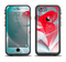 The Abstract Teal & Red Love Connect Apple iPhone 6/6s Plus LifeProof Fre Case Skin Set