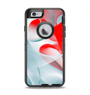 The Abstract Teal & Red Love Connect Apple iPhone 6 Otterbox Defender Case Skin Set