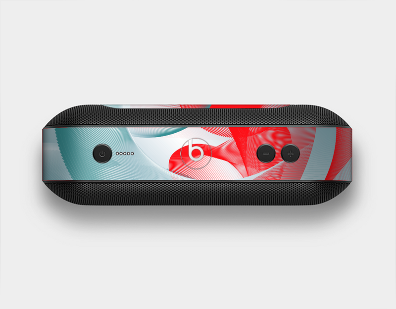 The Abstract Teal & Red Love Connect Skin Set for the Beats Pill Plus