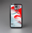 The Abstract Teal & Red Love Connect Skin-Sert Case for the Samsung Galaxy S5