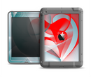 The Abstract Teal & Red Love Connect Apple iPad Mini LifeProof Fre Case Skin Set