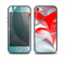 The Abstract Teal & Red Love Connect Skin Set for the iPhone 5-5s Skech Glow Case