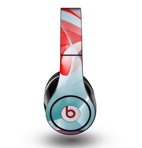 The Abstract Teal & Red Love Connect Skin for the Original Beats by Dre Studio Headphones