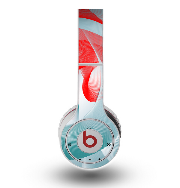 The Abstract Teal & Red Love Connect Skin for the Original Beats by Dre Wireless Headphones