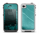 The Abstract Teal and Black Curves Apple iPhone 4-4s LifeProof Fre Case Skin Set
