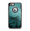 The Abstract Teal and Black Curves Apple iPhone 6 Otterbox Defender Case Skin Set