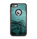 The Abstract Teal and Black Curves Apple iPhone 6 Plus Otterbox Defender Case Skin Set