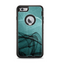 The Abstract Teal and Black Curves Apple iPhone 6 Plus Otterbox Defender Case Skin Set