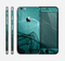 The Abstract Teal and Black Curves Skin for the Apple iPhone 6