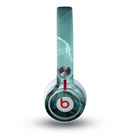 The Abstract Teal and Black Curves Skin for the Beats by Dre Mixr Headphones
