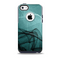 The Abstract Teal and Black Curves Skin for the iPhone 5c OtterBox Commuter Case