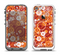 The Abstract Vector Gold & White Circle Swirls Apple iPhone 5-5s LifeProof Fre Case Skin Set
