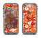The Abstract Vector Gold & White Circle Swirls Apple iPhone 5c LifeProof Fre Case Skin Set