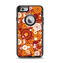 The Abstract Vector Gold & White Circle Swirls Apple iPhone 6 Otterbox Defender Case Skin Set