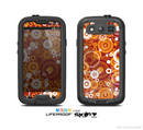 The Abstract Vector Gold & White Circle Swirls Skin For The Samsung Galaxy S3 LifeProof Case