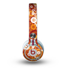 The Abstract Vector Gold & White Circle Swirls Skin for the Beats by Dre Mixr Headphones
