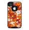 The Abstract Vector Gold & White Circle Swirls Skin for the iPhone 4-4s OtterBox Commuter Case