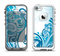 The Abstract Vibrant Blue Swirled Apple iPhone 5-5s LifeProof Fre Case Skin Set