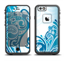 The Abstract Vibrant Blue Swirled Apple iPhone 6/6s Plus LifeProof Fre Case Skin Set