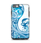 The Abstract Vibrant Blue Swirled Apple iPhone 6 Plus Otterbox Symmetry Case Skin Set