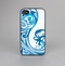 The Abstract Vibrant Blue Swirled Skin-Sert Case for the Apple iPhone 4-4s