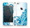 The Abstract Vibrant Blue Swirled Skin Set for the Apple iPhone 5