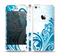 The Abstract Vibrant Blue Swirled Skin Set for the Apple iPhone 5s