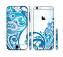 The Abstract Vibrant Blue Swirled Sectioned Skin Series for the Apple iPhone 6s Plus