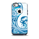 The Abstract Vibrant Blue Swirled Skin for the iPhone 5c OtterBox Commuter Case