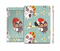The Abstract Vintage Christmas Owls Full Body Skin Set for the Apple iPad Mini 3