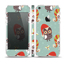 The Abstract Vintage Christmas Owls Skin Set for the Apple iPhone 5