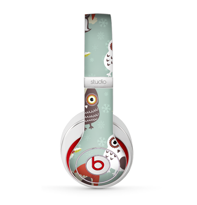 The Abstract Vintage Christmas Owls Skin for the Beats by Dre Studio (2013+ Version) Headphones