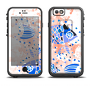 The Abstract White and Blue Fish Fossil Apple iPhone 6/6s LifeProof Fre Case Skin Set