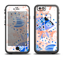 The Abstract White and Blue Fish Fossil Apple iPhone 6/6s Plus LifeProof Fre Case Skin Set