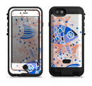 the abstract white and blue fish fossil  iPhone 6/6s Plus LifeProof Fre POWER Case Skin Kit