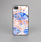 The Abstract White and Blue Fish Fossil Skin-Sert for the Apple iPhone 4-4s Skin-Sert Case