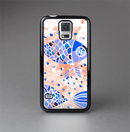 The Abstract White and Blue Fish Fossil Skin-Sert Case for the Samsung Galaxy S5