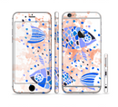 The Abstract White and Blue Fish Fossil Sectioned Skin Series for the Apple iPhone 6s Plus