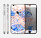 The Abstract White and Blue Fish Fossil Skin for the Apple iPhone 6