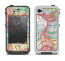 The Abstract Woven Color Pattern Apple iPhone 4-4s LifeProof Fre Case Skin Set