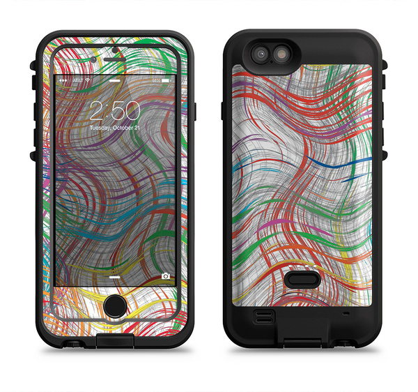 the abstract woven color pattern  iPhone 6/6s Plus LifeProof Fre POWER Case Skin Kit
