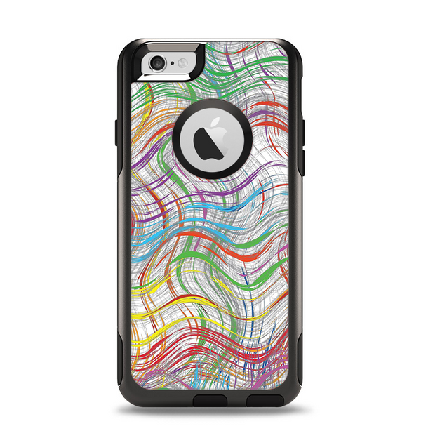 The Abstract Woven Color Pattern Apple iPhone 6 Otterbox Commuter Case Skin Set