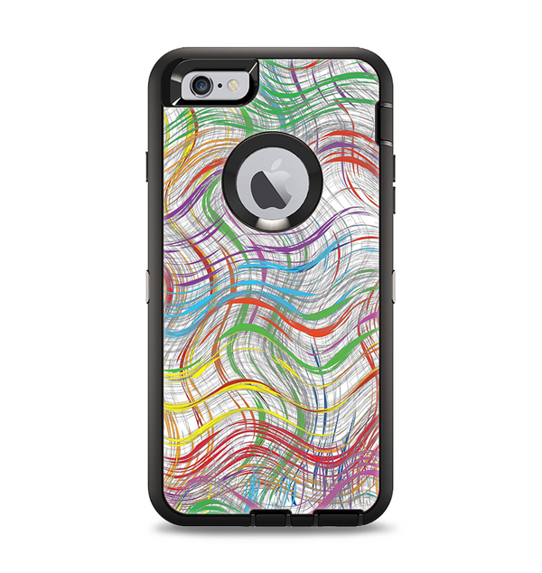 The Abstract Woven Color Pattern Apple iPhone 6 Plus Otterbox Defender Case Skin Set