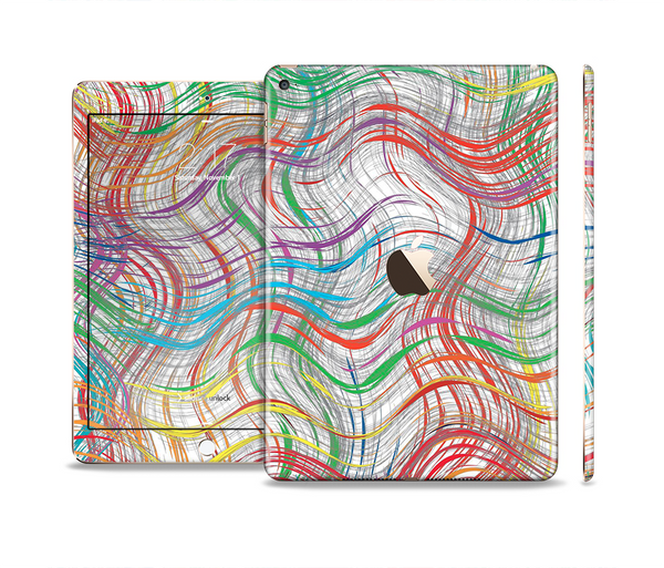 The Abstract Woven Color Pattern Skin Set for the Apple iPad Pro
