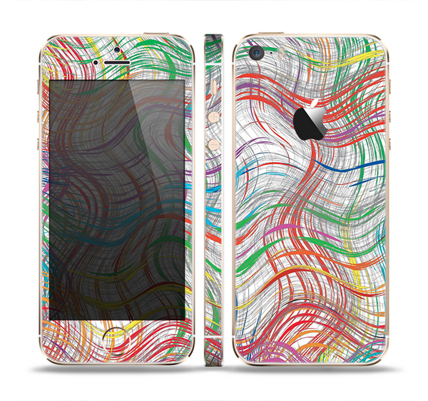 The Abstract Woven Color Pattern Skin Set for the Apple iPhone 5s